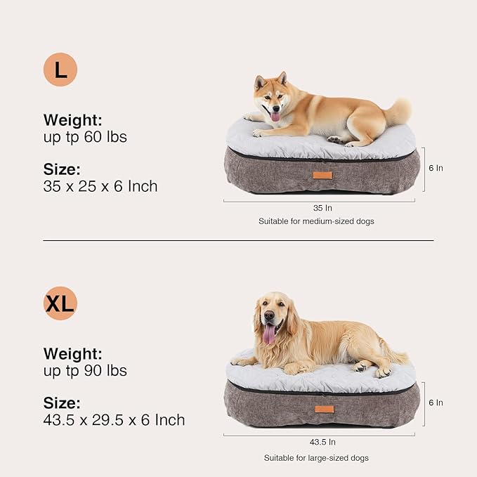 Ultra-Luxury Dog Bed, Comes with Two Kinds of Removable Cushions, Warm in Winter and Cool in Summer, Wear-Resistant and Tear-Resistant Supportive Pet Sofa with Non-Slip Bottom, 43inch