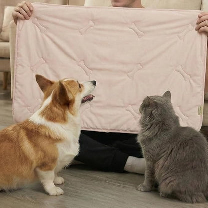 Self Cooling Mat for Dogs & Cats, 41x28.5 Soft Breathable Cold Crate Pad for Pet, Portable Washable Kennel Bed for Outdoor Summer with Non-Slip Bottom and Chill Cool Fiber, Blush Pink