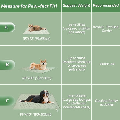 Cooling Mat for Dog,Dog Cooler Blanket for Crate, Summer Dogs Bed Pad, Washable Anti-Slip Pet Mats for Large Medium Dogs Sleeping, Multi-Use Kennel Pad for Floor Car Sofa