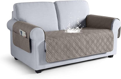 VANSOFY Couch Cover, Waterproof Sofa Covers Washable Slipcover Furniture Protector Couch Seat Covers Non-Slip Couch Cover for Dogs, Pets(Loveseat, Khaki)