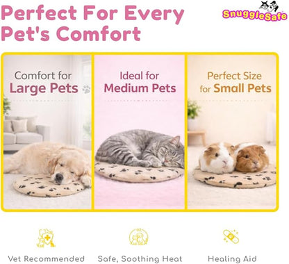 SnuggleSafe Original Microwave Heat Pad for Pets - Chew Proof, Water Resistant Heating Disc for Dogs, Cats, Rabbits, Guinea Pigs and Small Animals - Up to 10 Hours Warmth