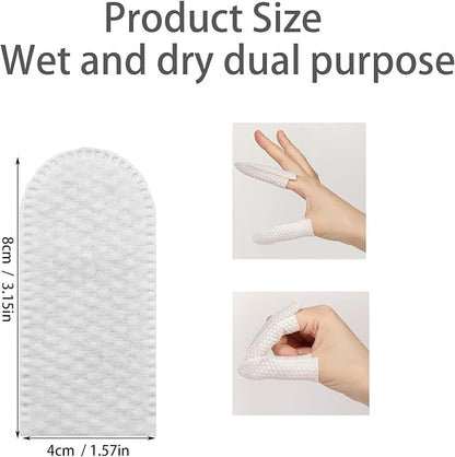 100 PCS Cotton Finger Cots, Finger Covers Protection for Finger Tips, Breathable, Sweat Resistant, and Wear-Resistant, and Injured Fingers,Ear Cleaning Finger Wipes for Dogs and Catss