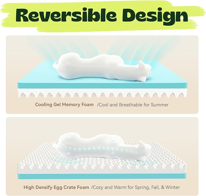 Cooling Dog Beds for Large Dogs with Removable Faux Fur Washable Covers,Waterproof Orthopedic Pet Couch Bed with Cool Gel Memory Foam and Bolster Side for Senior Pets,36" x 27" x 6.5" Beige