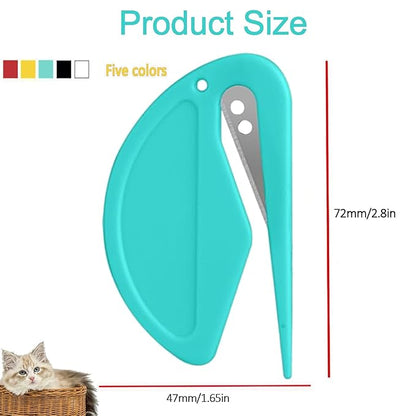 5pcs Pet Knot Opener Knotting Comb Removal Dematting Hair Flea Brush Shedding Tool Matted Fur Tick De Remover Matting Grooming Supplies for Indoor Medium Long Haired Cats Dogs Tangled