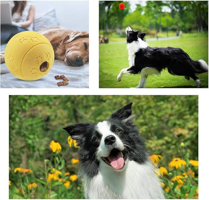 Volacopets 5 Different Functions Interactive Dog Toys, Puzzle Toys, Dog Balls for Medium Large Dogs, Dog Squeaky Balls, Food Treat Dispensing Toys