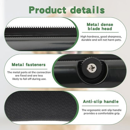 Deshedding Dog Brush, Grooming Deshedding Tool for Cats, Dogs, Horses, Pet Hair Removal Comb for Shedding, Effective for Short and Long Hair