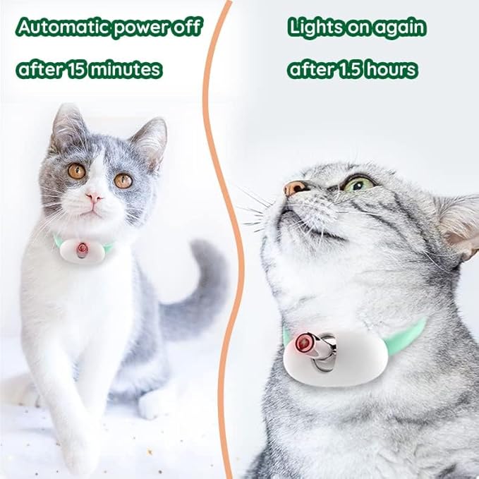 Laser Pointer Collar for Cats - Wearable Automatic Cat Laser Light Toy, Electric Smart Amusing USB Rechargeable Interactive Kitten Collar