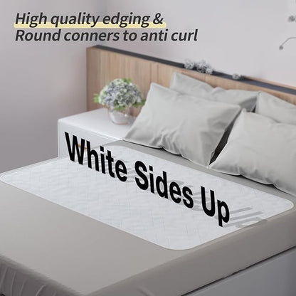 CoolShields Waterproof Bed Pads Incontinence Washable Reusable Bedwetting Mattress Protector Pad for Kids, Adults, Elderly, and Pets 34'' x 52'' (1 Pack)