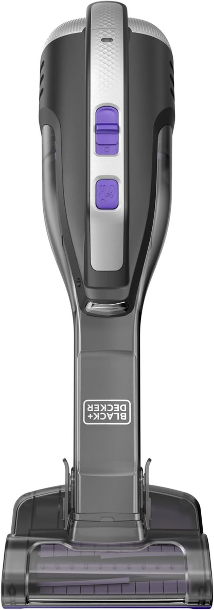 BLACK+DECKER dustbuster Reveal Pet Hair Vacuum, Hand Held Vacuum Cordless Portable for Home and Car, Rechargeable, LED Light, Powerful Suction, Includes Pet Brush and Crevice Tool (HLVD320BP07)