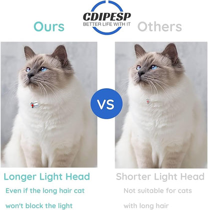 Laser Pointer Collar for Cats - Wearable Automatic Cat Laser Light Toy, Electric Smart Amusing USB Rechargeable Interactive Kitten Collar