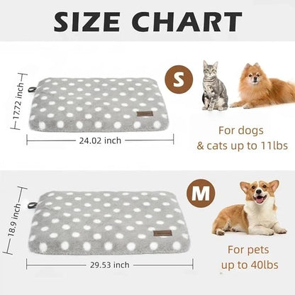 Self Warming Mat for Cats Dogs Self Heating Thermal Pad for Crates Cages Couches Beds 29.5" L x 18.8" W Removable Cover Non-Slip Bottom Indoor Outdoor Brown M