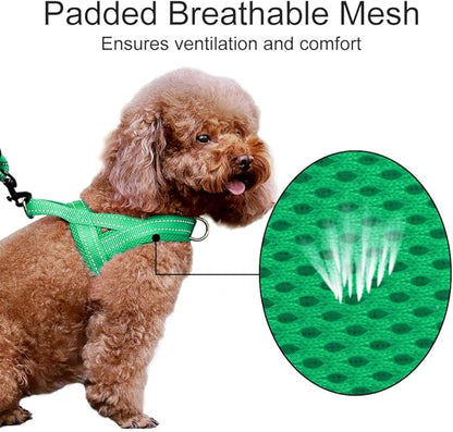 Plutus Pet No Pull Dog Harness with Breathable Mesh Padded, Adjustable Reflective Escape Proof Dog Harness, Quick Fit Dog Vest Harness for Small Medium Large Dogs(XL, Green)