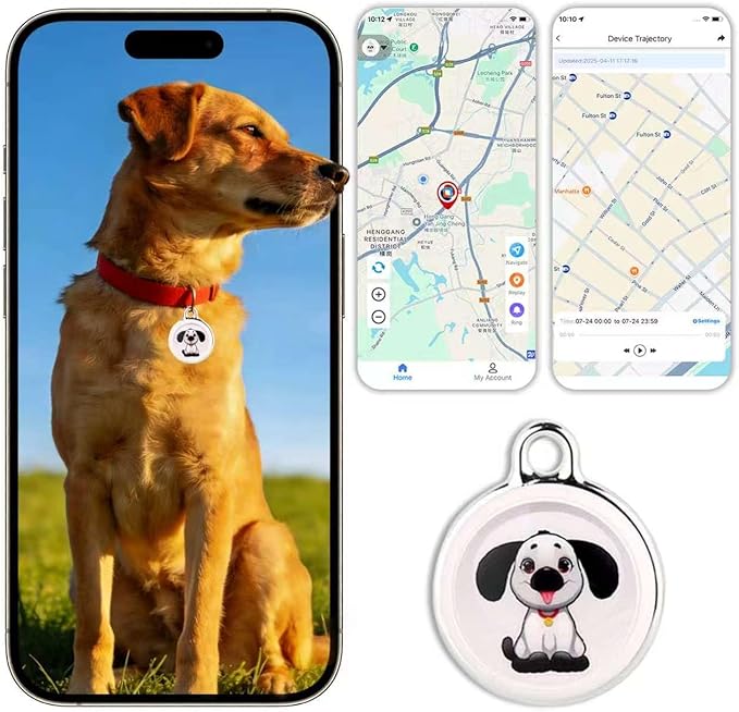 2026 GPS Tracker for Pet, No Monthly Fee & No SIM Card Needed | Real-Time Tracking for Dogs, Cats & Small Animals | Lightweight Design | Long Battery Life | Compatible with iPhone & Android