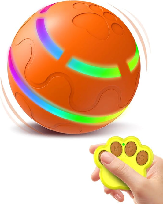 Interactive Dog Toys, Remote Control Interactive Ball for Medium/Large Dogs, Self-Rolling & Jumping Chew Proof Dog Ball, Gift for Dog Puppy Pet Christmas