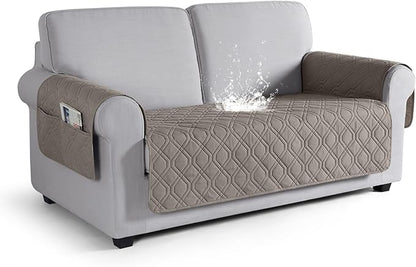 VANSOFY Couch Cover, Waterproof Sofa Covers Washable Slipcover Furniture Protector Couch Seat Covers Non-Slip Couch Cover for Dogs, Pets(Loveseat Plus, Khaki)