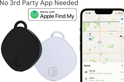 Unlimited Range GPS Tracking Device Item Locator for Car, Purse, Pet, Key Work with Apple Findmy No 3rd App Needed (Black)