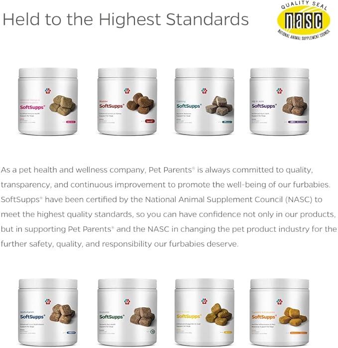Pet Parents® Calming SoftSupps® Calming Chews for Dogs & Anxiety Relief for Dogs, Organic Hemp Oil for Dogs Calming Dog Treats for Pet Anxiety Relief & Separation Anxiety Relief for Dogs, 90ct