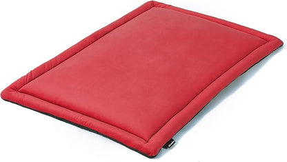 Allisandro Lightweight Waterproof Dog Bed Pad, 1.5" Thick Travel Mat for Crates, Kennels & Elevated Beds, Washable Non-Slip Sleeping Mat for Small to Large Dogs, 48 x 30 Inches, Dark Red