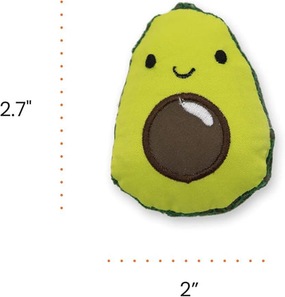 Catstages Lil' Avocato Cat Toy, Interactive Plush Avocado with Catnip, Kicker & Chew Toy for Indoor Cats, Encourages Active Play, Mental Stimulation, Dental Health, and Solo Fun, Green (Pack of 2)