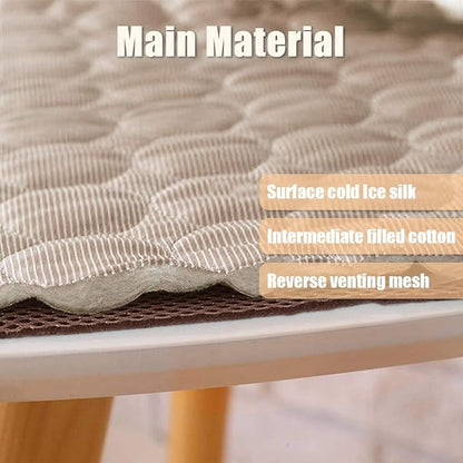 2026 Upgraded Washable Dog Cooling Mat Ice Silk Cooling Mat for Dogs Pet Self Cooling Pad Blanket Dog Cooling Pad (Q-Max>0.4) for Indoor & Outdoor Car Seats (Coffee, 40x28 in)