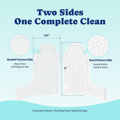 Dog Teeth Cleaning Wipes, Pet Finger Dental Wipes for Dogs & Cats, Dual-Sided, 6-in-1 Herbal Formula, Remove Plaque & Tartar, Freshen Breath, No-Rinse Toothbrushing Wipes - 50 PCS, Unflavored