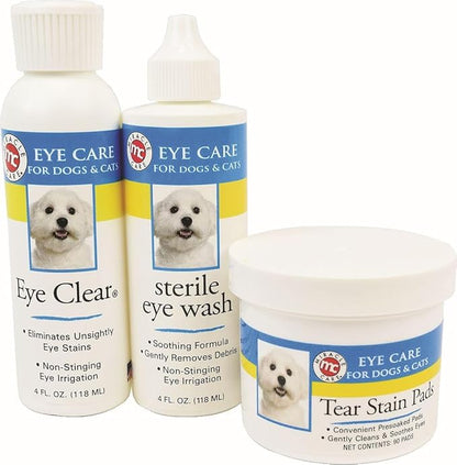 Miracle Care Eye Clear for Dogs and Cats, 4 Ounce, Non Stinging Eye Drops to Remove Tear Stains and Debris