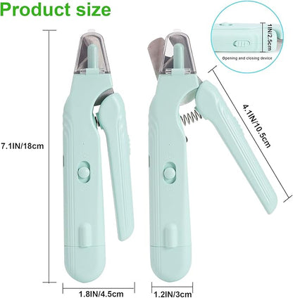 Pet Nail Clippers Dogs & Cats – Illuminates The Nail and Quick for Safe, Easy Trimming. Extra-Sharp Blades for Thick Nails, with Quick-Sensing tech to Prevent overcutting