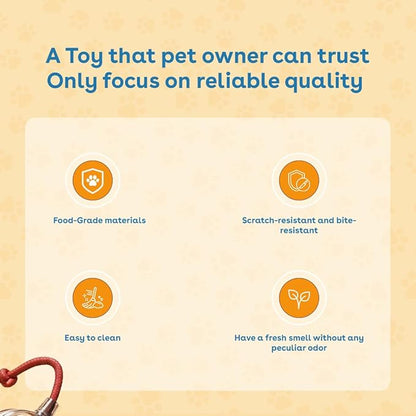 Interactive Cat Toy Ball, Automatic Intercative Cat Toys for Indoor Cats, The 3rd Generation Agile Moving Cat Ball with Elastic Mesh Tail, Toys for Indoor Adult Cats, Motion Activated (Blue)