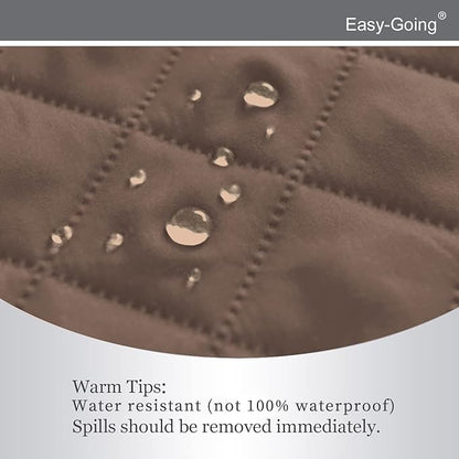 Easy-Going Recliner Chair Slipcover Reversible Sofa Cover Water Resistant Couch Cover Furniture Protector with Elastic Straps for Pets Dog (Recliner 22 inch, Brown/Beige)