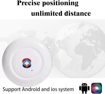 GPS Tracker for Vehicles, Cars, Pets, Kids & Valuables – No SIM Card, No Subscription – Real-Time Global Tracking Device – Compatible with iOS & Android