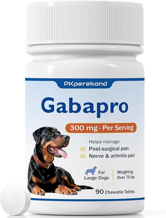 Gabapro for Large Dogs 300mg, Relieves Post-Surgical Discomfort, Dog Pain Relief, Joint Support, Over 75 lbs, 90 Tablets