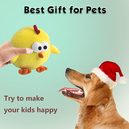 Interactive Dog Toys, Puppy Toys to Keep Them Busy, Rechargeable Squeaky Dog Toys, Bouncing Plush Chew Toy for Small Dogs for Boredom, Automatic Self Play Moving Music Toy