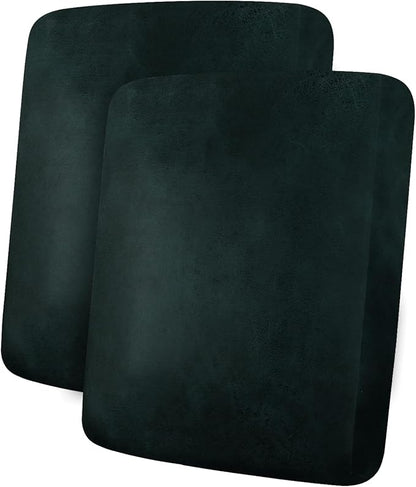 ANARACHON Leather Look Couch Cushion Covers Sofa Seat Slipcovers Sets Couches Furniture Protector for Sectional Armchair Loveseat Pets Kids Stretch Spandex Fabric (2 Cushion Sofa, Dark Green)