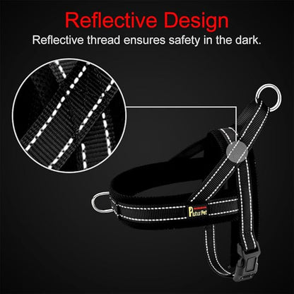Plutus Pet No Pull Dog Harness with Breathable Mesh Padded, Adjustable Reflective Escape Proof Dog Harness, Quick Fit Dog Vest Harness for Small Medium Large Dogs(S, Black)