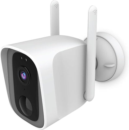 Feit Electric Smart Outdoor Wireless Security Camera, 2K HD Video, Battery Powered or Solar-Ready, Advance Motion Detection, 2.4GHz Wi-Fi, 30ft. Night Vision, 2-Way Audio with Micro SD Card Storage