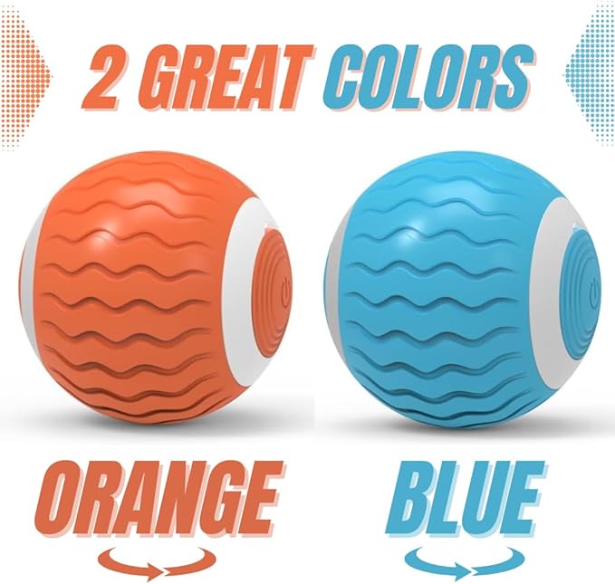 Cat Toys Interactive Spinning Ball, Automatic Rolling Smart for Cats Training, with Flashing LED Lights, and it’s USB Rechargeable. Food Grade Silicone Material. Blue