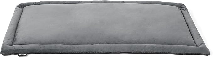 Allisandro Lightweight Waterproof Dog Bed Pad, 1.5" Thick Travel Mat for Crates, Kennels & Elevated Beds, Washable Non-Slip Sleeping Mat for Small to Large Dogs, 48 x 30 Inches, Dark Grey