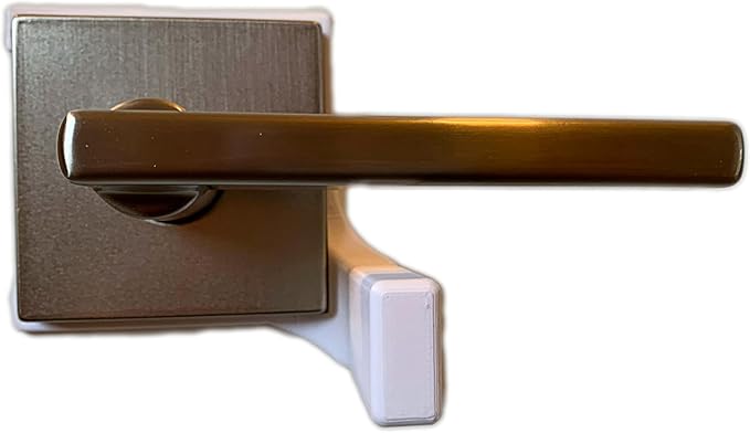 Pet Proof Door Lever Lock - No Adhesive Child Proof Door Lever Lock for Cats and Dogs (4 Pack White Square 2L 2R)
