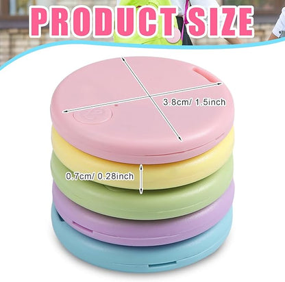 Konohan 5 Packs Smart Item Finder Portable Tracker GPS Tracking Mobile Anti Loss Smart Device Key Finder Tag Locator with Sound for Bags Wallets Backpacks Pets Keys Luggage(Macaron Color)