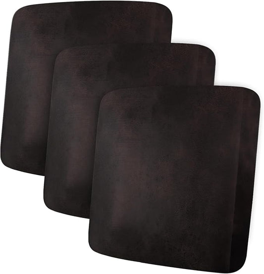 ANARACHON Leather Look Couch Cushion Covers Sofa Seat Slipcovers Sets Couches Furniture Protector for Sectional Armchair Loveseat Pets Kids Stretch Spandex Fabric (3 Cushion XL Sofa, Chocolate)