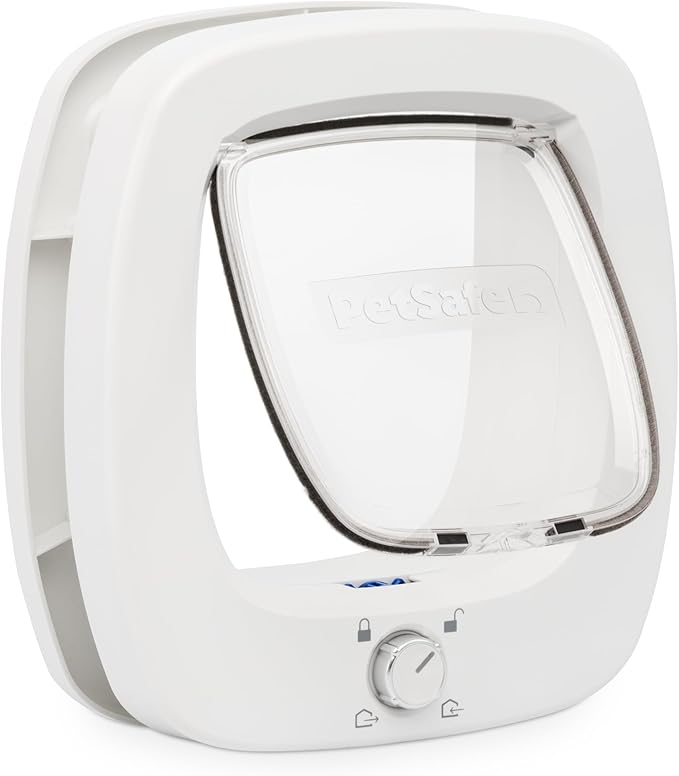 PetSafe Big Cat Door - Multi-Pet Doorway, Locking Cat Door Made For Interior & Exterior Use, Suitable for Pets Up to 25 lb, Push-&-Turn 4-Way Lock for Extra Security – Soft Close Flap for Added Safety