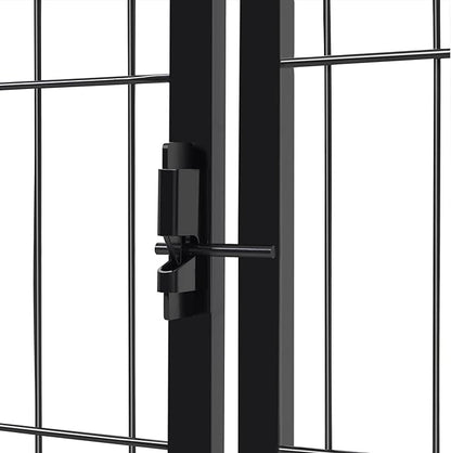 Topeakmart 32-Inch 6 Panel Heavy Duty Portable Pet Playpen Dog Exercise Pen Cat Fence Crate Cage Kennelwith Door Puppy Rabbits Play Pen,Outdoor/Indoor,Black