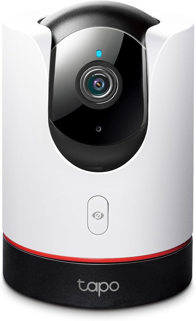 TP-Link Tapo 2K QHD Pan/Tilt Wi-Fi Camera | Apple HomeKit | Physical Privacy Mode | Color Night Vision | Motion Tracking | 2-Way Audio | Local/Cloud Storage | Works w/Alexa&Google Home | (Tapo C225)