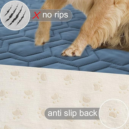 Tcksstex Waterproof and Non-Slip Dog Bed Cover and Pet Blanket Sofa Pet Bed Mat ，car Incontinence Mattress Protectors Furniture Couch Cover for Most Cats Dogs, Pets（30x70- Navy Blue）