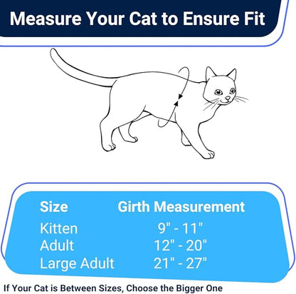 Houdini™ Escape Proof Cat Harness and Leash Set by OutdoorBengal for Walking Cats and Kittens (Vegan Leather, Large Cat)