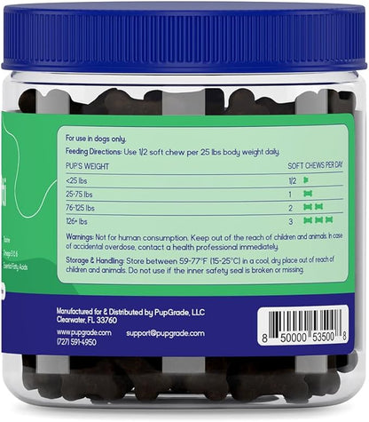 PupGrade Daily Multivitamin for Dogs – All-in-One Supplement with Omega Fish Oil, Vitamins A, C, D, E & B Complex for Everyday Health – 180 Soft Chews