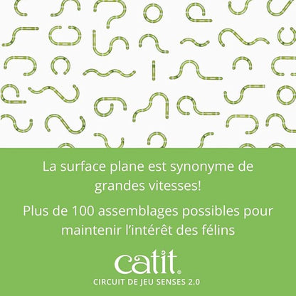 Catit Senses 2.0 Play Circuit Interactive Cat Toy - 8-Piece Closed-Track Ball Toy for All Breed Sizes