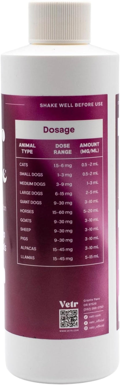 vetr Sleep Melatonin for Dogs & Cats - Roasted Chicken Flavor - Liquid Calming Drops, Dog Sleep Aid, Anxiety Relief Supplement (240mL)