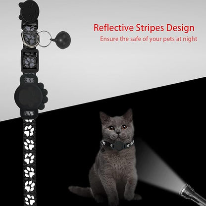 Cat Tracker GPS Collar for Cats Electronic Pet Locator (Only iOS) Waterproof Compatible with Apple Find My No Monthly Fee Ideal for Small to Large Cats Advanced Tracking Solution Smart Collar