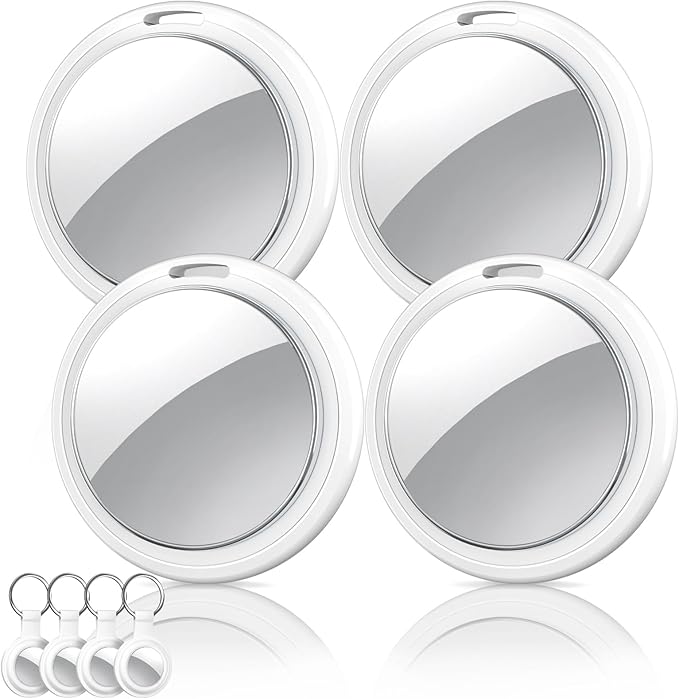 Air Tracker Tags-4 Pack, Item Finders Works with Apple Find My(iOS Only), Air Tracker Tags with 4 Case, Bluetooth Tracker Keys Finder and Item Locator & GPS Trackers for Kids/Pets/Dog/Luggage/Wallet